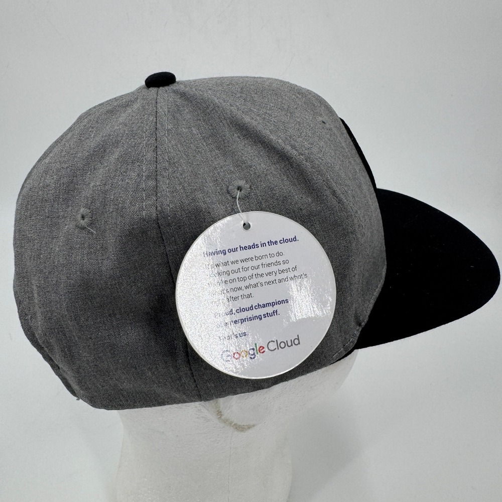 Google Cloud Snapback Hat Grey Black Wool Blend F… - image 3
